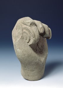 Hand of a Statue Holding the Chakra Disc