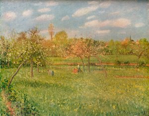 Apple Trees at Eragny, Morning Sunshine, c1896 by Camille Jacob Pissarro