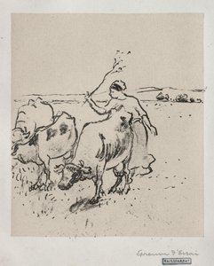 Cowherder by Camille Jacob Pissarro