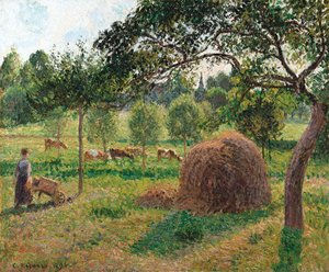 Dusk at Eragny by Camille Jacob Pissarro