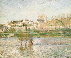 Flood in Pontoise by Camille Jacob Pissarro