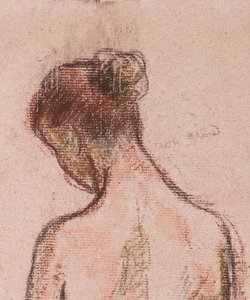 Full-length Standing Nude of a Woman, from Behind by Camille Jacob Pissarro