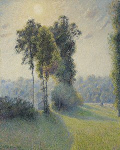 Landscape at Saint-Charles, near Gisors, Sunset by Camille Jacob Pissarro