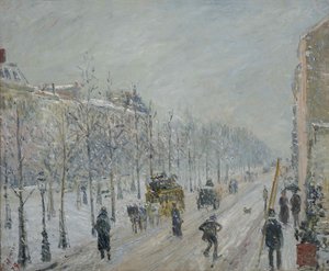 The Boulevards, Exterior, Snow Effect, 1879