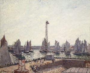 Outer Harbour and Cranes, Le Havre, 1903 by Camille Jacob Pissarro
