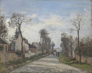 Route de Versailles, Louveciennes, 1870 by Camille Jacob Pissarro