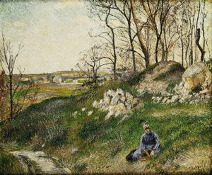 The Cabbage Pickers, Pontoise by Camille Jacob Pissarro