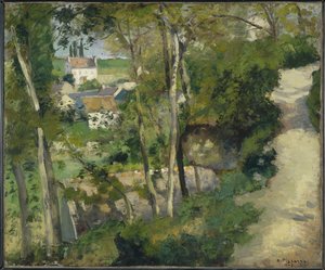 The Climb, Rue de la Cote-du-Jalet, Pontoise, 1875 by Camille Jacob Pissarro