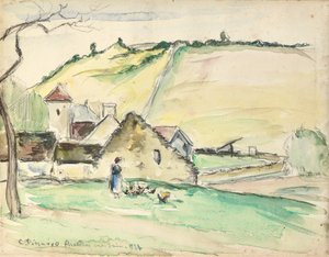 The Farm at Chatillon-Sur-Seine by Camille Jacob Pissarro