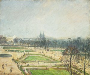 The Tuileries Ponds, Mist by Camille Jacob Pissarro