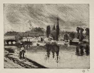 View of Rouen by Camille Jacob Pissarro
