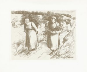 Women carrying bundles of branches