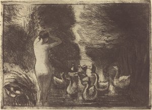Bathers with Geese