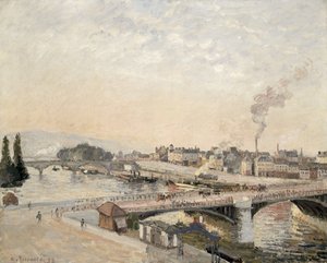 Boieldieu and Corneille bridges by Camille Jacob Pissarro