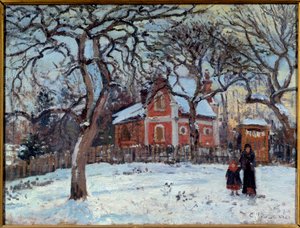 Chestnut and Louveciennes by Camille Jacob Pissarro