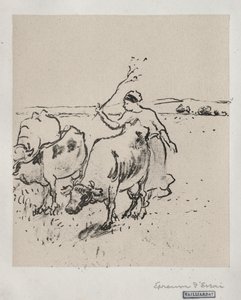 Cowherder by Camille Pissarro