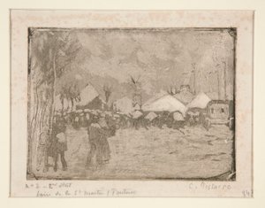 Saint-Martin Fair, at Pontoise by Camille Pissarro
