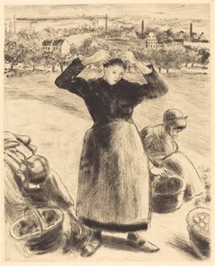 Gathering Potatoes by Camille Pissarro
