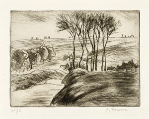Landscape at Osny by Camille Jacob Pissarro