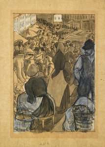 Market Scene by Camille Pissarro