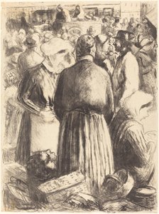 Market at Pontoise, c. 1895 by Camille Pissarro