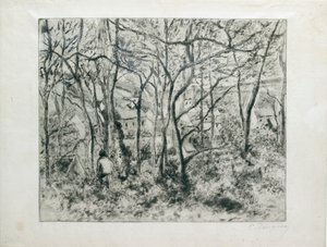 Landscape under Wood, at the Hermitage Pontoise by Camille Pissarro