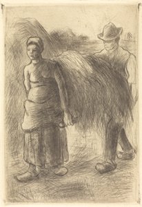 Peasants Carrying Hay, 1900 by Camille Pissarro
