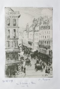 Rue Saint-Lazare, Paris by Camille Pissarro