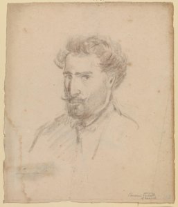 Self-Portrait, three-quarter profile to the left (Caracas (?) 1853/54) by Camille Pissarro