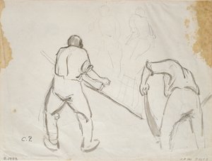 Three Studies of a Male Harvester, c1870s