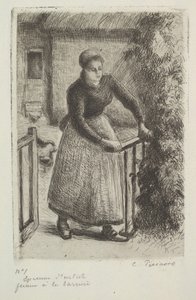 Woman at the Gate by Camille Jacob Pissarro