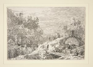 Mountain Landscape with Five Bridges, from the series Views by Canaletto (Giovanni Antonio Canal)