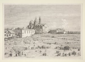 S. Giustina in Prà della Valle, from the series Views by Canaletto (Giovanni Antonio Canal)