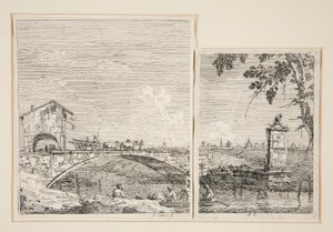The Wagon Passing over a Bridge and The Little Monument, from the series Views
