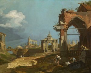 A Capriccio View with a Pointed Arch