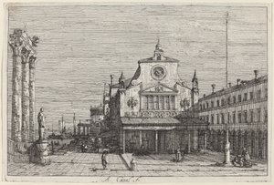 Imaginary View of S. Giacomo di Rialto, c. 1735-1746 by Canaletto