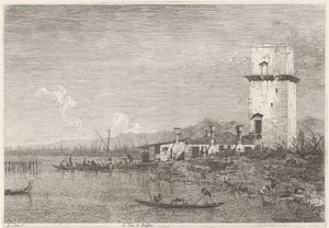 The Tower of Malghera by Canaletto