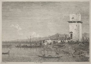 The Tower of Malghera by Canaletto