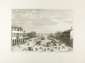Mestre, from Vedute by Canaletto