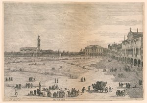 Prà della Valle (Prato della Valle, Padua), from the Vedute altre prese da i luoghi altre ideate by Canaletto