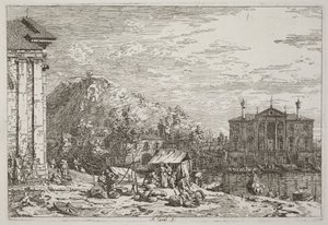 The Market at Dolo by Canaletto