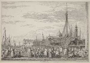 The Market on the Molo by Canaletto