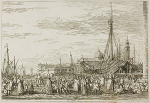 The Market on the Molo, from Vedute