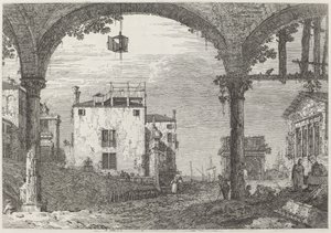 The Portico with the Lantern, c. 1735-1746 by Canaletto