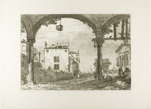 The Portico with the Lantern, from Vedute by Canaletto