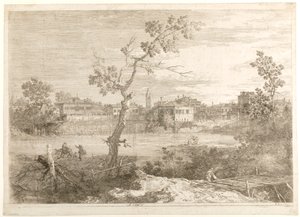 View of a Town on a River Bank, from the series “Views”