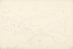 Bridge near Loweswater Church in Scale Hill, 2 August by Capt. Thomas Hastings