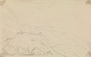 Sketch of Cliff and Hills near the Shore