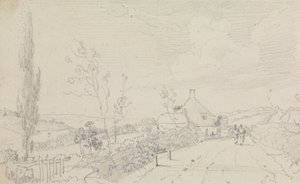 Sketch of a Country Road and Cottage by Capt. Thomas Hastings