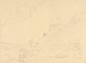 Sketch of a Hillside Bastion, Isle of Wight